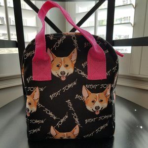 betsey johnson corgi lunch bag
